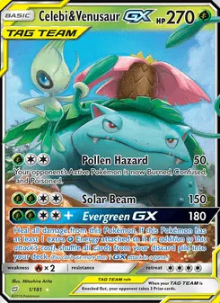 Celebi and Venusaur card